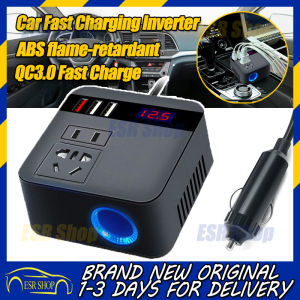 🇵🇭 Car inverter 12V 24V to 220V power converter Multi-function truck socket QC3.0 USB Car Charger Inverter