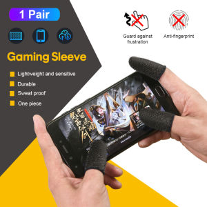 2Pcs Mobile Game Finger Sleeve Breathable Non-Slip Touch Screen Case Sarung Jari Tangan PUBG for Gaming