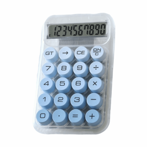 HORAC 10-digit Display Electronic Calculator Gradient Color Transparent Design Calculator Multifunctional Anti-slip Pad Mechanical Keyboard Calculator Office Use