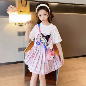 Summer children jk Skirt uniform for girls half-length skirt summer suit short skirt summer dress plaid skirt pleated skirt for elementary school students
