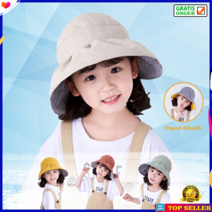 Topi Anak Cewek Korea Karakter Kartun Mickey Mouse & Doraemon Umur 2-10 Tahun Import