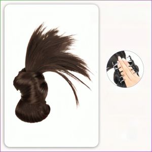 วิกผมมัดผม เป็นธรรมชาติ วิกผมหยิก เพิ่มความเกียจคร้าน ถุงผมแท็บเล็ต ทนทาน ปุย อ่อนนุ่ม การจําลอง