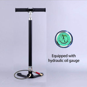 Boutique four Stage High Pressure PCP Pump 4 Stage Stainless Steel folding hand Operated pump Air Pump 30mpa 4500psi HPA Tank Hunting Car Bicycle Air Refilling measuring range 40mpa 6000psi