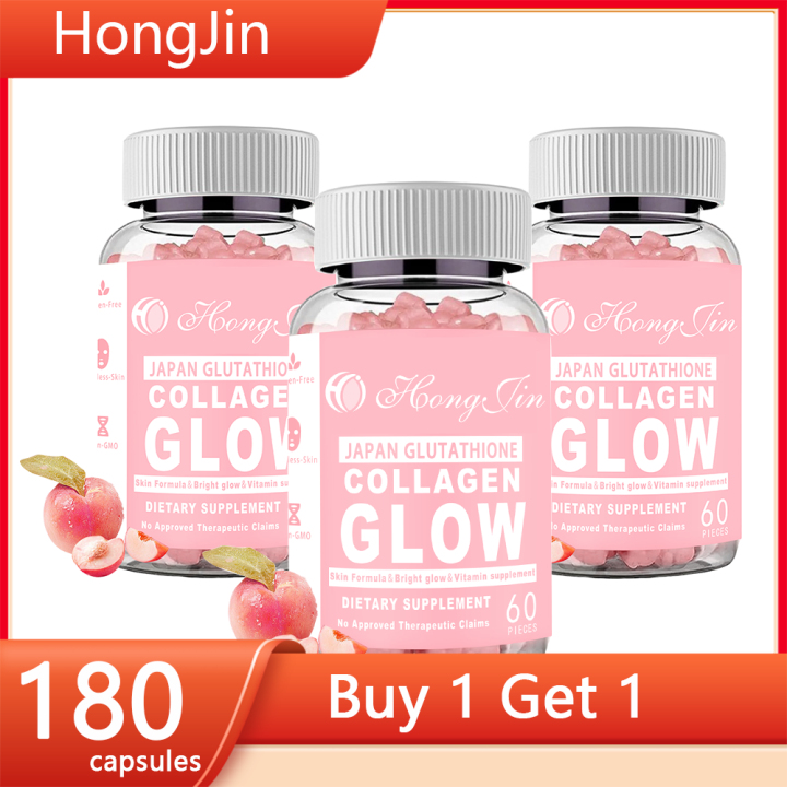 HongJin Collagen Glutathione Gummy Whitening Anti-Aging Skin Glow ...