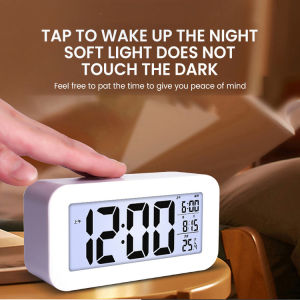 Digital Alarm Clocks Snooze with LED Night Light Temperature Calendar Date/Jam Loceng Digital