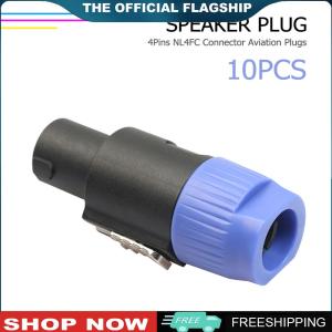 10pcs NL4FC 4-Pole Ohm Plug for Speaker Cables High-Quality Gold-Plated Audio Connectors