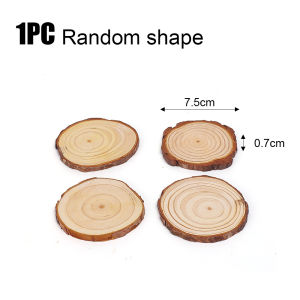 10Pcs Natural Pine Wood Heat-insulating Coaster Thick Cup Mat Round Circles for Arts Painting Crafts DIY Wedding Christmas Ornaments