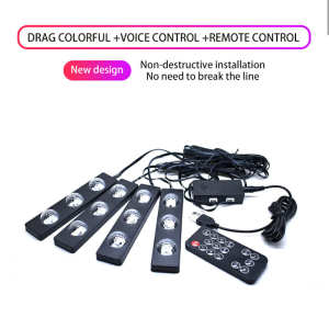 set 4 đen led sao rơi soi chân cho xe hơi xe tải đầu kéo nháy theo nhạc