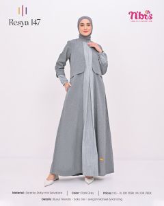 GAMIS NIBRAS RESYA 147 || BAJU GAMIS DEWASA NIBRAS RESYA 147 || GAMIS SYARI KEKINIAN by NIBRAS