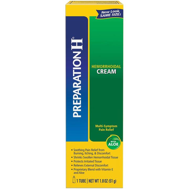 Preparation H Maximum Strength Cream with Aloe, Multi-Symptom Relief (1 ...