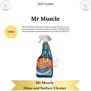 Mr Muscle Kitchen Cleaner 500ml - Powerful Cleaning Solution for Household Surfaces including Bathrooms Kitchens Mold-Prone Areas and Drains