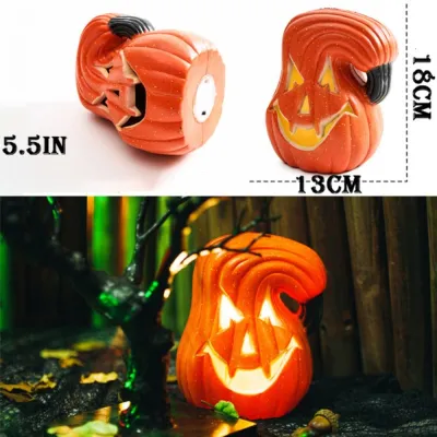 Reusable Halloween Pumpkin Lantern Glowing Plastic Pumpkin Floor Lamp Childrens Toys LED Light Pumpkin Led Lamp Garden