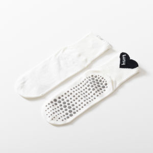 Heart lucky patten Yoga Pilates socks for women Non-slip floor sports short tube socks Fashion all-match trend socks