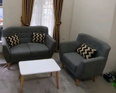 Kursi Sofa Retro Dudukan 21 Tanpa Meja