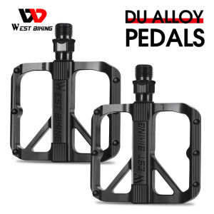 WEST BIKING Mountain Bike Bicycle Pedals 3 Bearing Profile Aluminium Hollow Non-Slip Bike Pedal MTB Road Bike Cycling Pedals