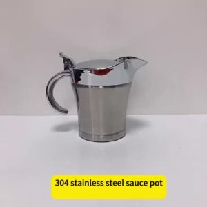 Heavy Duty 304 Stainless Steel Double Wall Sauce Pan Multipurpose Cookware For Restaurant Steak Sauce & Jam Preparation