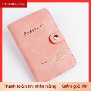 CS Ví đựng hộ chiếu chống nước Bao da PU du lịch Ví đựng thẻ tín dụng Đẹp mắt Sổ hộ chiếu dành cho nữ nam Bìa hộ chiếu