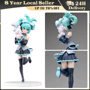 20CM Cinnamoroll Piapro Characters Hatsune Miku Girls Toy Anime Adult Figure Toy Anime Game PVC Action Figure Collectible Model Doll Hatsune Miku Anime Figure Miku Hug Cinnamoroll Figure Pvc Cute Statue Collection Model Q Doll Decoration Toy Birthday Gift