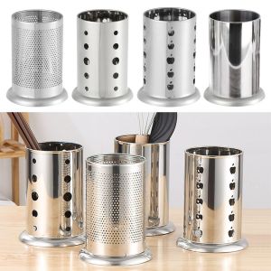 【IN STOCK】Stainless Steel Chopstick Storage Rack Draining Large Capacity Tableware Organizer Holder Portable Fork Spoon Container