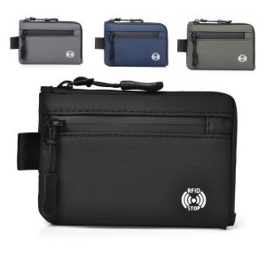JS SHOP 1pc RFID Anti-theft Swipe Card Holder Men Women Mini Portable Coin Purse Waterproof