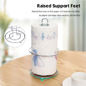 Stainless Steel Kitchen Tissue Holder Desktop Roll Paper Towel Holder Storage Tissue Shelf Living Room Napkin Holder
