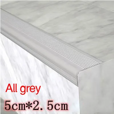 L-Type PVC Rubber Stair Nosing Anti Slip Strip 8/24FT | Self-Adhesive Anti Slip Stair Edge Protector for Home & Office