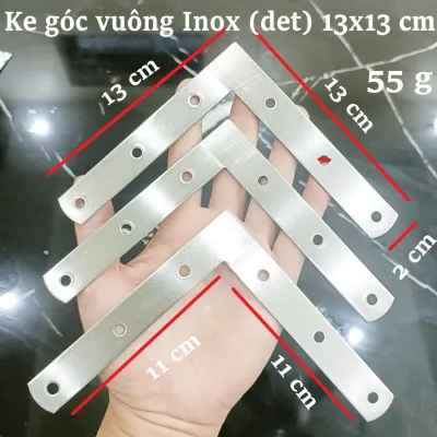 Ke góc dẹt inox 304 bản rộng 2cm (13x13 cm) (11.5x11.5 cm) Dày dặn sáng bóng dễ lắp đặt cho kệ và tủ gỗ
