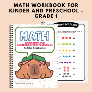Math Workbook for kinder preschool grade 1 Math Practice Book Basic Math Activity Book for kids Math Workbook