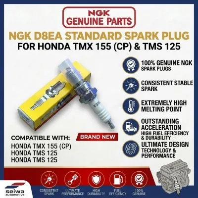 NGK D8EA(2120) Standard Spark Plug for Honda TMX 155 (CP) & TMS 125 4pcs