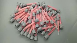 50 Pieces 10:1 Mixing Nozzle AB Glue Mixed Tube Dual Cartridge Square Mixing Nozzle Set Epoxy Adhesive Applicator Static Mixer