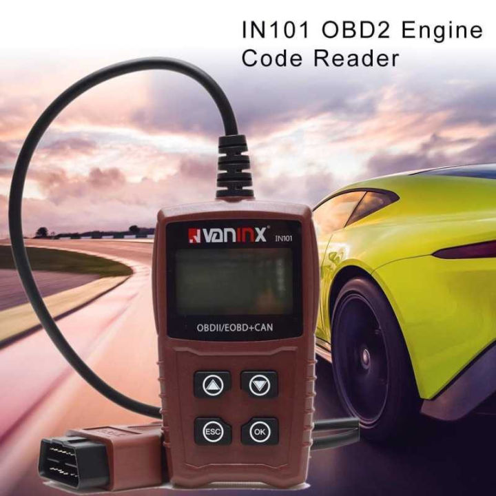 OBD2 scaner iN101 Pembaca Kode Diagnostik Mobil Car Engine Scanner ECU ...
