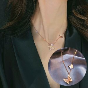 RAISS Necklace Women Stainless Steel 18k Gold Lucky  Chinese Character Fu Women Accessories