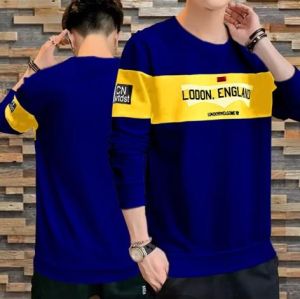 Bisa COD Sweater Keren Kaos Pria Elegan Crewneck Cowok Trendy Sweatshirt Kasual Sweter Lodon England