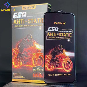 AKABEILA ฟิล์มโทรศัพท์มือถือ ป้องกันไฟฟ้าสถิตย์ iPhone 15 14 13 12 11 6 Pro Max 7 8 Plus XR XS 13 Mini ฟิล์มกันรอยแบบเต็มหน้าจอป้องกันลายนิ้วมือ