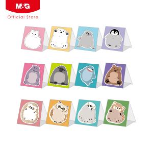 M&G Soft Animals Stand-Up Sticky Notes – 12 Cute Animal Designs | Random Pick from Chubby Beamy & Fluffy Series | Kawaii Sticky Notes Collection