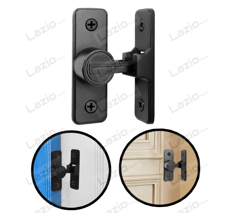 90 degree heavy duty barn door lock latch flip sliding hook security ...