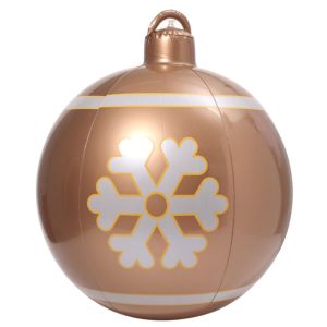 CHANBAEK Durable Smooth Portable LED Light Easy to Use Garden Decorative Ball Christmas Soft Atmosphere Lantern Inflatable Christmas Ball Inflatable Scenery Ball Glow Ball