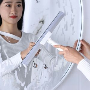 Cây gạt nước sàn nhà bàn gạt vệ sinh kính đa năng lưỡi chổi bằng silicone mềm dẻo cán nhôm chính hãng -Lumbley