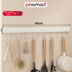Móc dán tường Enomax treo đồ nhà bếp treo nắp nồi chất liệu nhôm hàng không cao cấp trọn đời không gỉ.