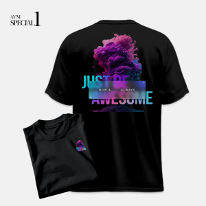 AYM Spesial 1 - Kaos Distro Just Be Awesome / Kaos Kata Kata / Kaos Keren / Kaos Pria Lengan Pendek Bahan 100% Katun Tebal Adem - Baju Pria Wanita
