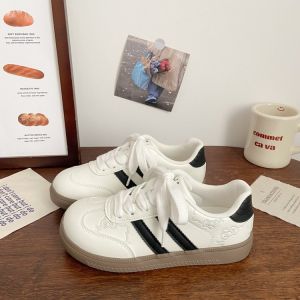 Vintage De Training Shoes Women 7CYM Spring New Fashion Kitten Design Casual Womens Shoes Students Campus Style White Shoes