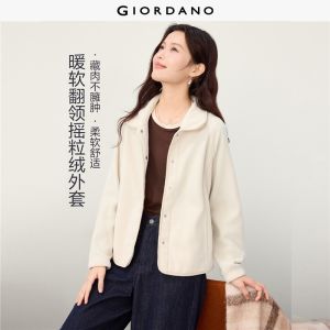 Giordano Beau Monde Women Polar fleece raglan sleeve jacket Free Shipping 13376607