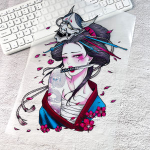 JDM Stickers Japanese Car Stickers Japanese Beauty Samurai Block Scratches Car Stickers Personality Fun Door Stickers Character Body Scratches Stickers Electric Car Decoration Stickers