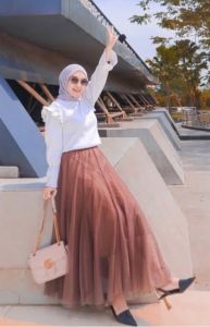 ROK TUTU POLOS PREMIUM PANJANG WANITA DEWASA MURAH BERKUALITAS BAHAN TILE IMPORT