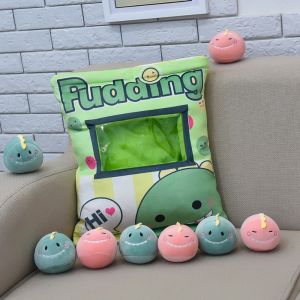 GONOVO Có thể tháo rời Quà tặng sáng tạo Túi kẹo ngủ Sakura Bunny Corgi Thú nhồi bông Gối sang trọng Túi đồ chơi sang trọng Đồ chơi Pudding A Plushie Bag Ném gối