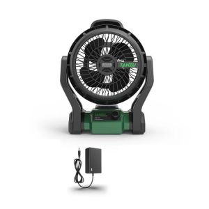 TANZU Kipas baterai lithium lampu LED portabel 12 inci dengan masa pakai baterai yang sangat lama dapat digunakan di rumah di luar ruangan berkemah dan tempat lainnya