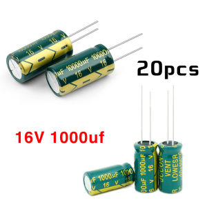 20pcs Capacitor 16V1000uf Capacitor Aluminum High Frequency Electrolytic Capacitor