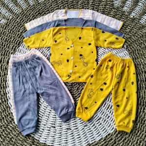 3 Setelan Baju Bayi Baru Lahir 0-3 Bulan Newborn / 6 pcs Motip