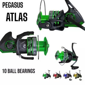 Reel Pancing Spinning Pegasus Atlas 10 Ball Bearings Alumunium Spool Murah