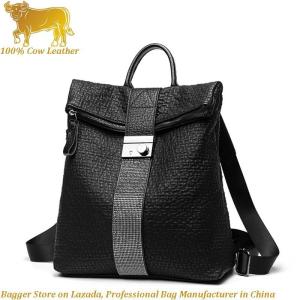 Royal Bagger High Quality Leather Fashion Waterproof Travel Backpack For Women Girls New High Capacity Outdoor Work Shoulder Bags Casual